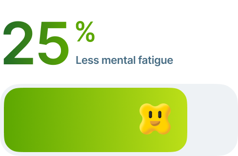More energy, less fatigue